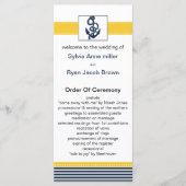 marinestrepen, anker- en nautische trouwprogramma' programmakaart (Voorkant)