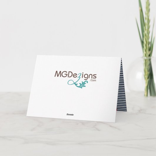 marinestrepen, anker, nautische bruiloft Dank u Bedankkaart (Achterkant)