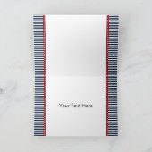 marinestrepen, anker, nautische bruiloft Dank u Bedankkaart (Binnen)