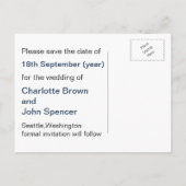 Marinestrepen, anker, nautische opslaan van de dat aankondigingskaart (Achterkant)