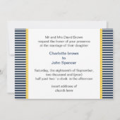 marinestrepen, anker, nautische trouwuitnodigingen kaart (Achterkant)