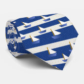 marinestrepen stropdas (Opgerold)