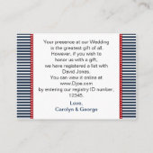 marinestrepen, vuurtoren, nautisch register informatiekaartje (Achterkant)