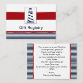 marinestrepen, vuurtoren, nautisch register informatiekaartje (Voorkant / Achterkant)