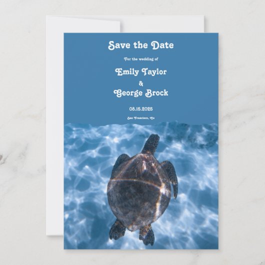 marinesurroodschildpad save the date (Voorkant)