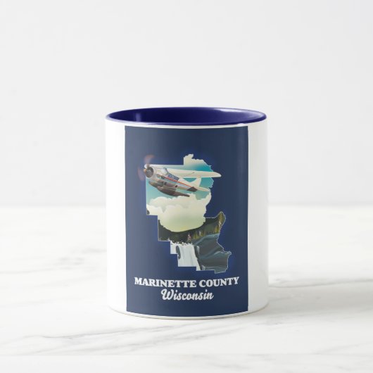 Marinette County Wisconsin kaart Mok (Midden)
