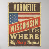 Marinette Wisconsin Poster (Voorkant)