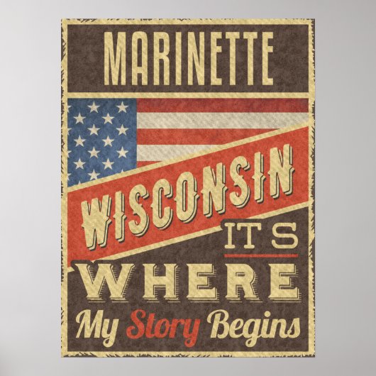 Marinette Wisconsin Poster (Voorkant)