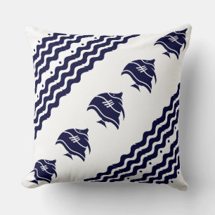 marinevis op witte PILLOW-kustvis Kussen