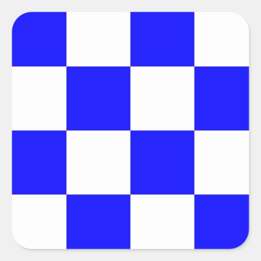 Marinevlag Signal Letter N (november) Vierkante Sticker (Voorkant)