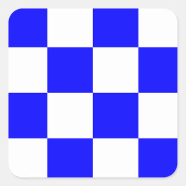 Marinevlag Signal Letter N (november) Vierkante Sticker