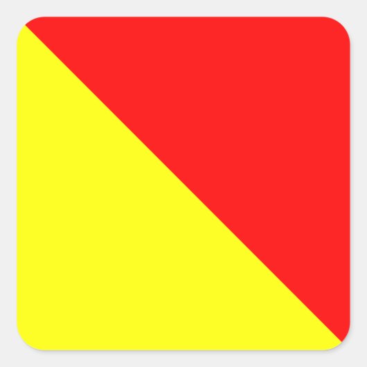 Marinevlag Signal Letter O (OSCAR) Vierkante Sticker (Voorkant)