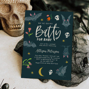 Marinevleermuizen dol over babyshower kaart