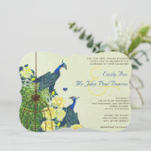  marinevlek en geel vogelkooi kaart (Staand voorkant)