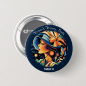 Marinevrouwen Geschiedenis Maand Ronde Button 5,7 Cm (Voorkant /achterkant)