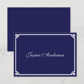 Marineweg en witte Griekse sleutel voor bruiloft (Voorkant / Achterkant)