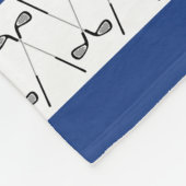 Marinewitte golfclubs gepersonaliseerde vlootsdeke fleece deken (Hoek)