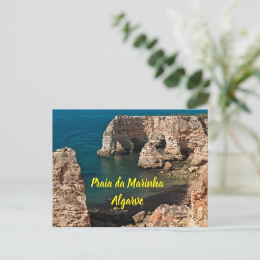 Marinha Beach in Lagoa, Algarve. Portugal Briefkaart (Staand voorkant)