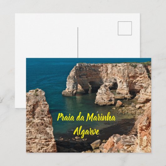 Marinha Beach in Lagoa, Algarve. Portugal Briefkaart (Voorkant / Achterkant)