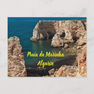 Marinha-strand in Lagoa, Algarve. Portugal Briefkaart