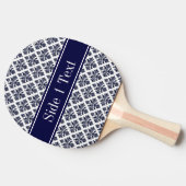  marinier Blue Whisky Damask #3 Navy Name Monogram Tafeltennisbatje (Zijkant)