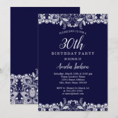  marinier met witte frank 30th Birthday Party Kaart (Voorkant / Achterkant)