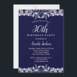 marinier met witte frank 30th Birthday Party Kaart<br><div class="desc">Lace Birthday-uitnodigingen in de Little Bayleigh Store.</div>