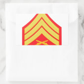 marinier rechthoekige sticker (Tas)