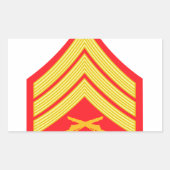 marinier rechthoekige sticker (Voorkant)