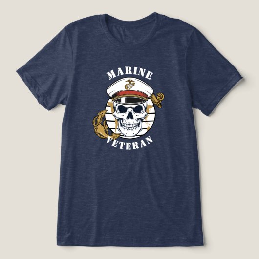 Marinier Veteraan Tri-Blend Shirt (Design voorkant)