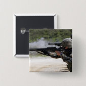 Mariniers die geweren schieten vierkante button 5,1 cm (Voorkant /achterkant)