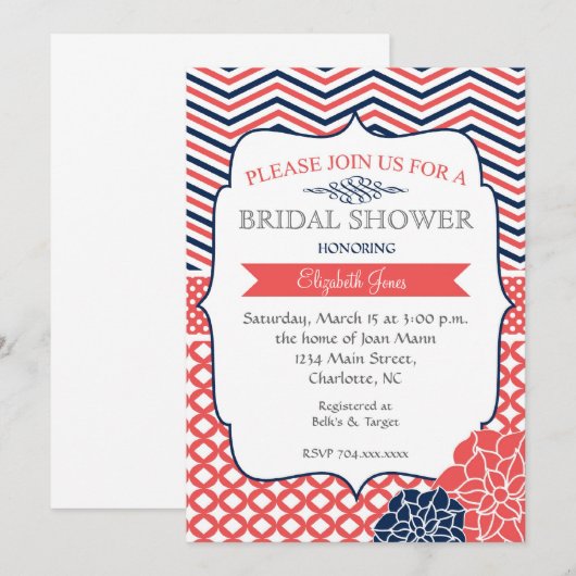 mariniers en koraalriooldouche kaart (Voorkant / Achterkant)