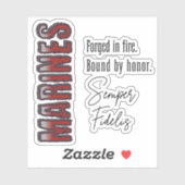 MARINIERS GESMEED IN BRAND STICKER (Vel)