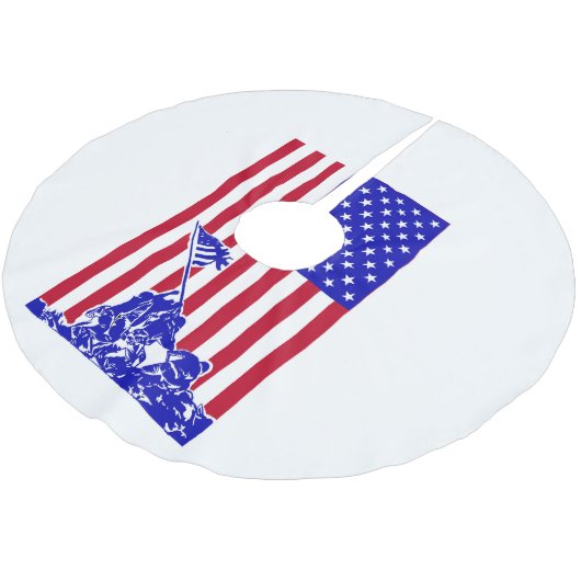 Mariniers hijsen Amerikaanse vlag Kerstboom Rok (Gekanteld)