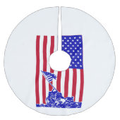Mariniers hijsen Amerikaanse vlag Kerstboom Rok (Voorkant)