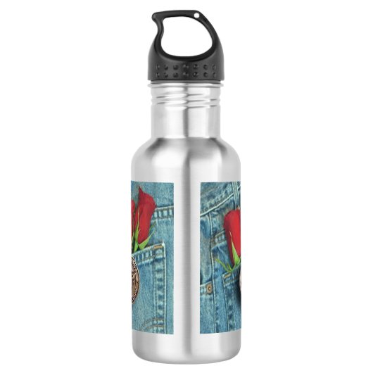 Mariniers, Jeans en Rozen! OoRah! Waterfles (Achterkant)