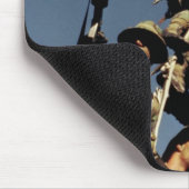 Mariniers op een SPIE RIG. een touwtoestel dat Muismat (Hoek)