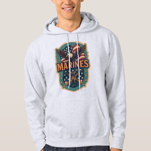 "Mariniers" over adelaar & vlag hoodie (Voorkant)