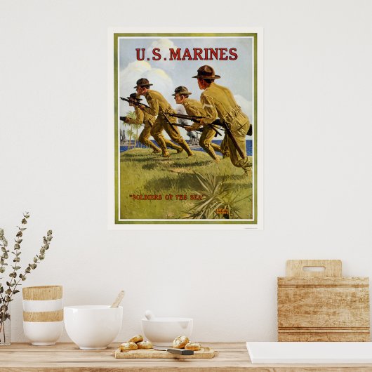 Mariniers - "soldaten van het zee" poster (Keuken)