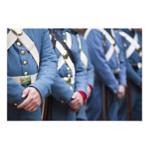 Mariniers uit de Amerikaanse burgeroorlog, militai Foto Afdruk