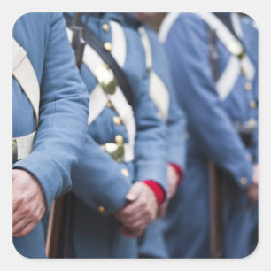 Mariniers uit de Amerikaanse burgeroorlog, militai Vierkante Sticker