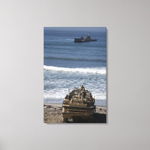 Mariniers verwachten de komst canvas afdruk
