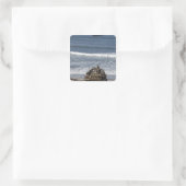 Mariniers verwachten de komst vierkante sticker (Tas)