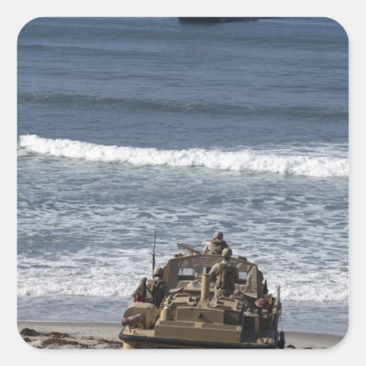 Mariniers verwachten de komst vierkante sticker (Voorkant)