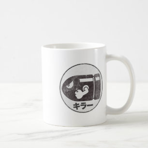 Mario Bullet Bill Distress Kanji Logo Koffiemok