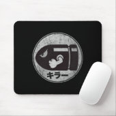 Mario Bullet Bill Distress Kanji Logo Muismat (Met muis)