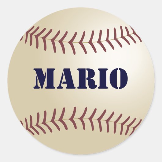 Mario Honkbal Sticker / Seal (Voorkant)