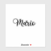 Mario Name - Handgeschreven kalligrafie Sticker (Vel)