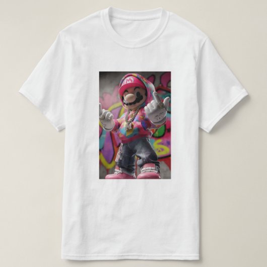 MARIO OMHOOG T-SHIRT (Design voorkant)
