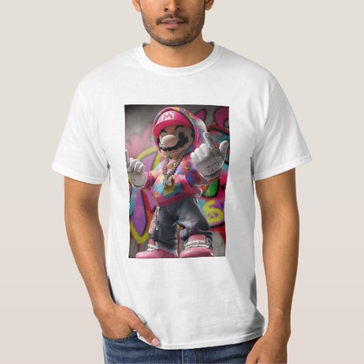 MARIO OMHOOG T-SHIRT (Voorkant)